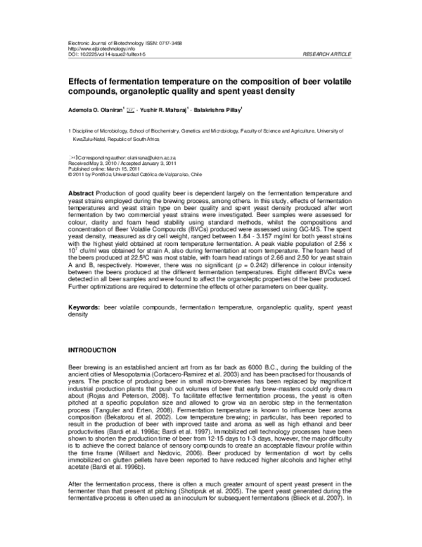 (PDF) 2011, Olaniram A., Effects of fermentation temperature on the ...