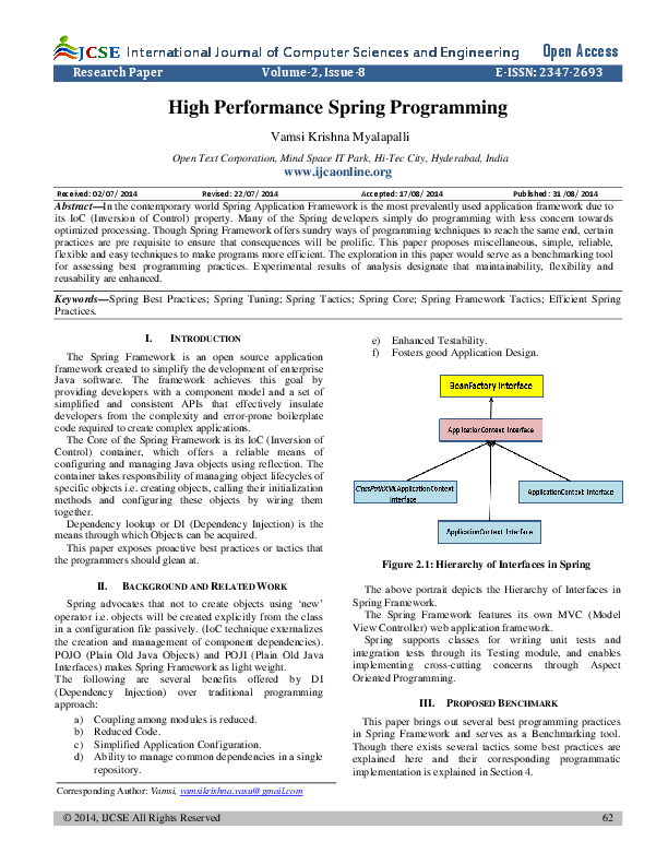 (PDF) High Performance Spring Programming