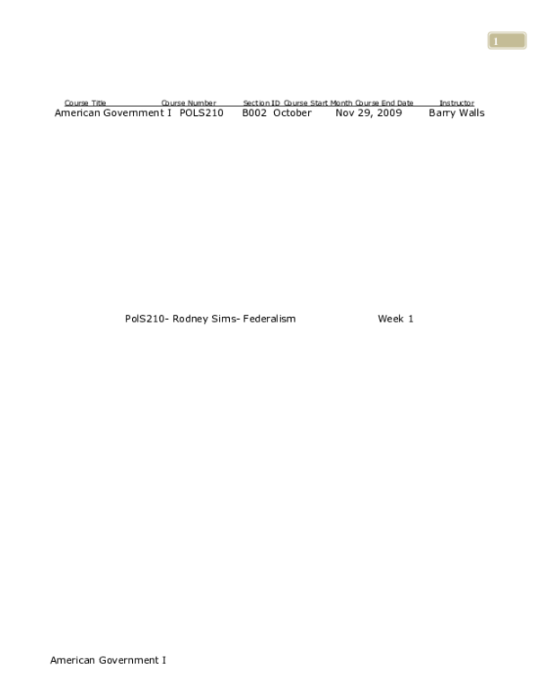 (DOC) Federalism