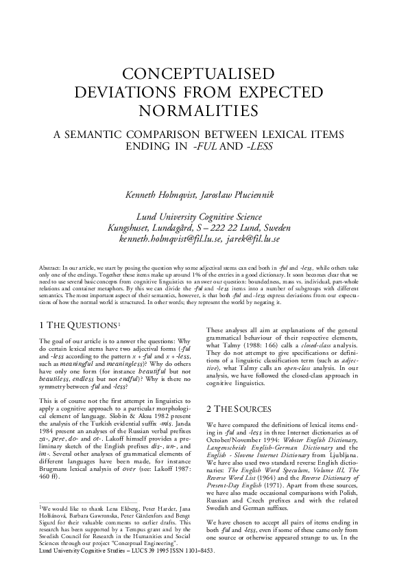 (PDF) Conceptualized Deviations from Expected Normality: A Semantic ...