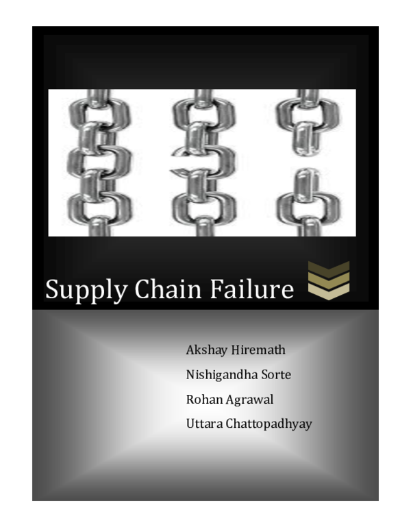 (PDF) Supply Chain Failure Nishigandha Manohar Sorte Academia.edu