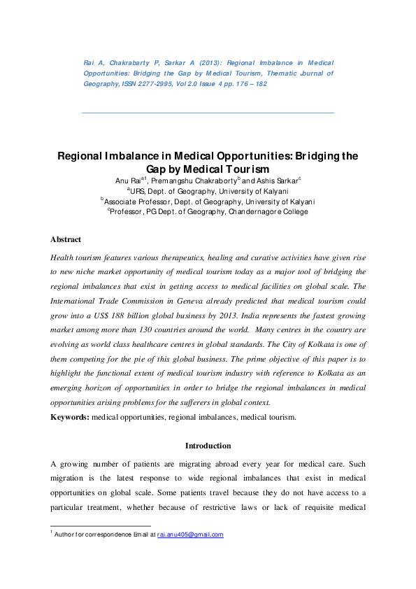 Causes of regional imbalance picture