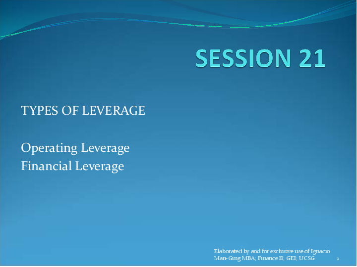 Degree of operating leverage picture