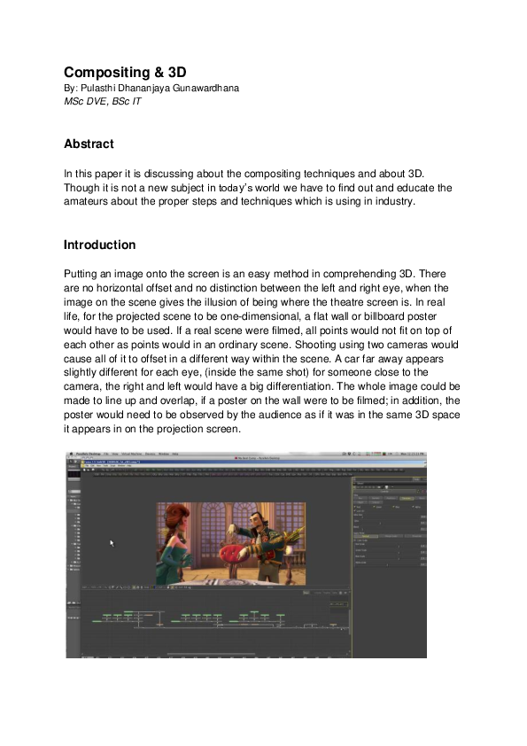 (PDF) Compositing & 3D