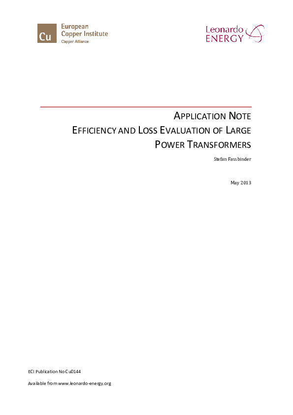 (PDF) APPLICATION NOTE EFFICIENCY AND LOSS EVALUATION OF LARGE POWER