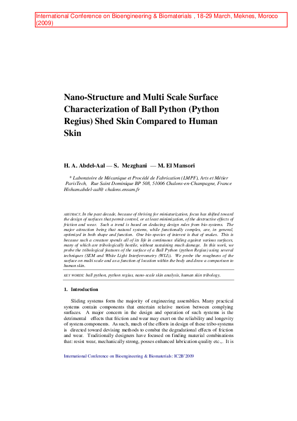 (PDF) Nano-Structure and Multi Scale Surface Characterization of Ball ...