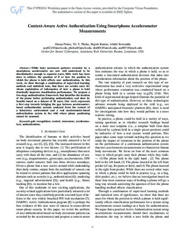(PDF) Context-Aware Active Authentication Using Smartphone ...