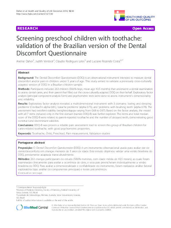 (PDF) Daher et al_Brazilian_version_DDQ_screening_toothache