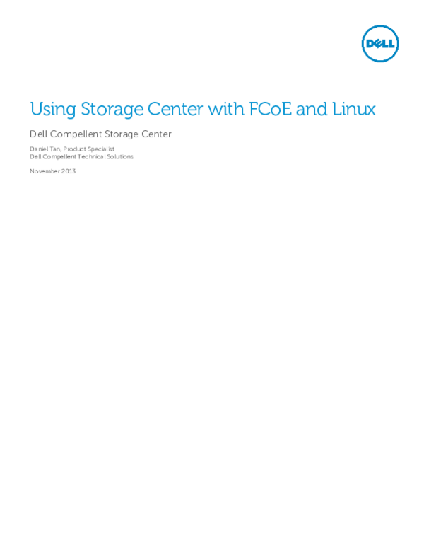 (PDF) Using Storage Center with FCoE and Linux
