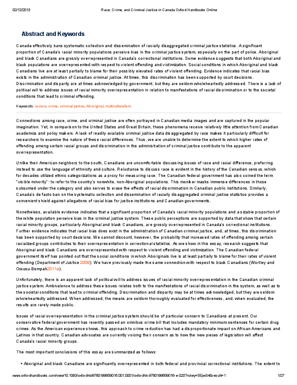 canadian justice system essay