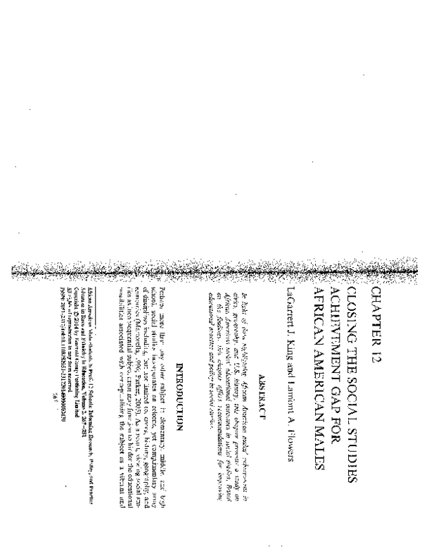 (PDF) Closing the social studies achievement gap for African American males