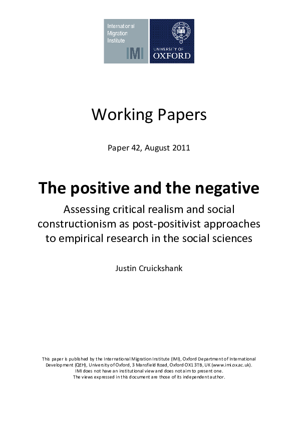 Characteristics of post positivism pdf picture