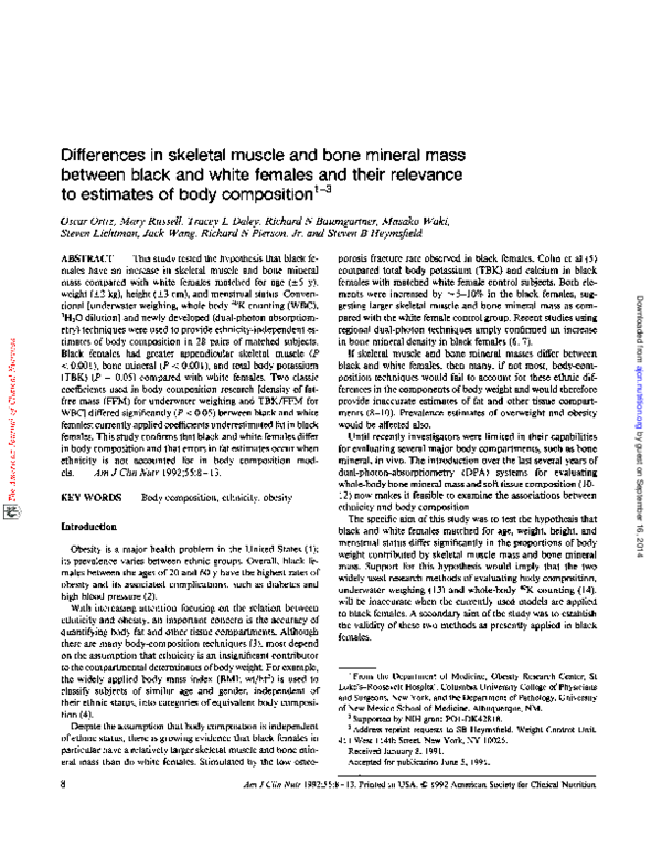 (PDF) Differences in skeletal muscle and bone mineral mass between ...