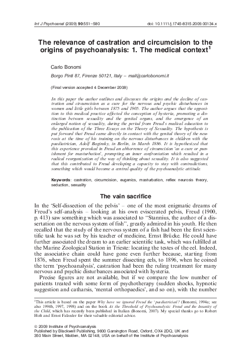 Freud castration essay picture