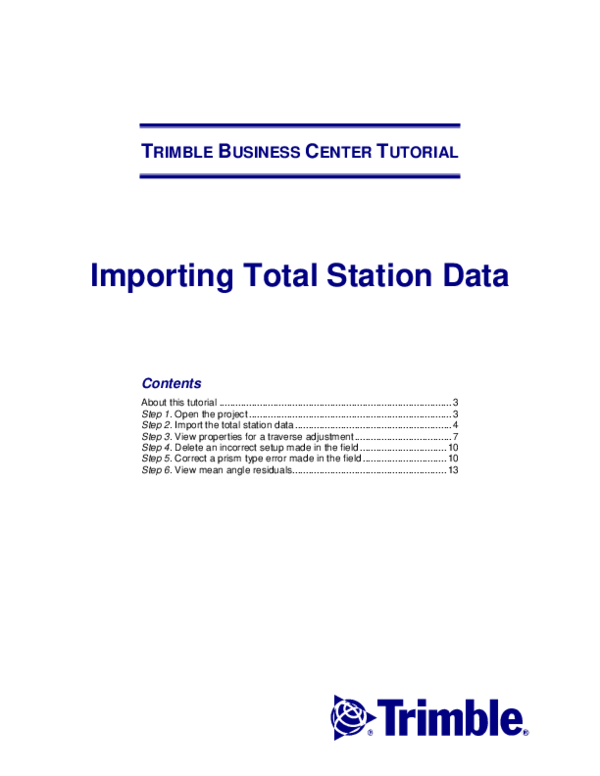 trimble business center tutorials download