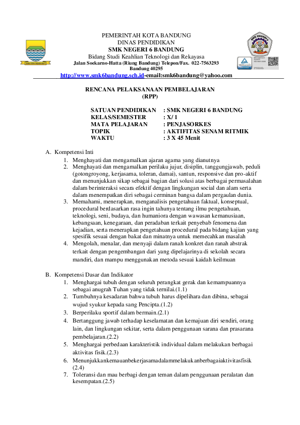 Doc Aktifitas Senam Ritmik Denni Ibenk Ramdhani Academia Edu