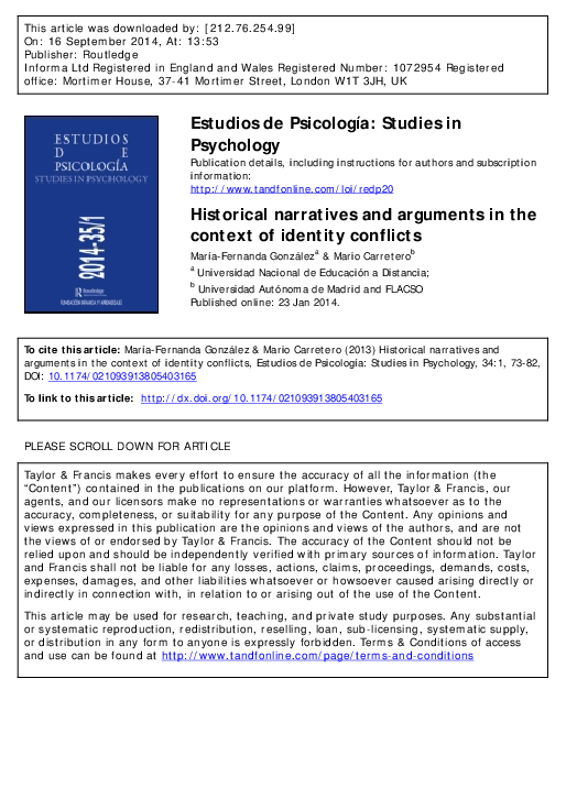 (PDF) Historical narratives and arguments in the context of identity ...