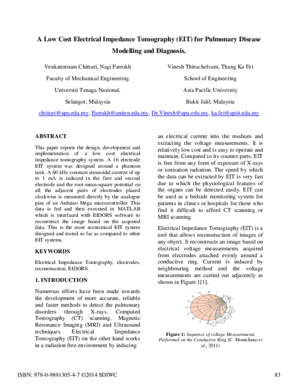(PDF) A Low Cost Electrical Impedance Tomography (EIT) for Pulmonary ...