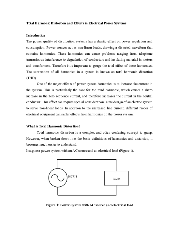 (DOC) Total Harmonic Distortion