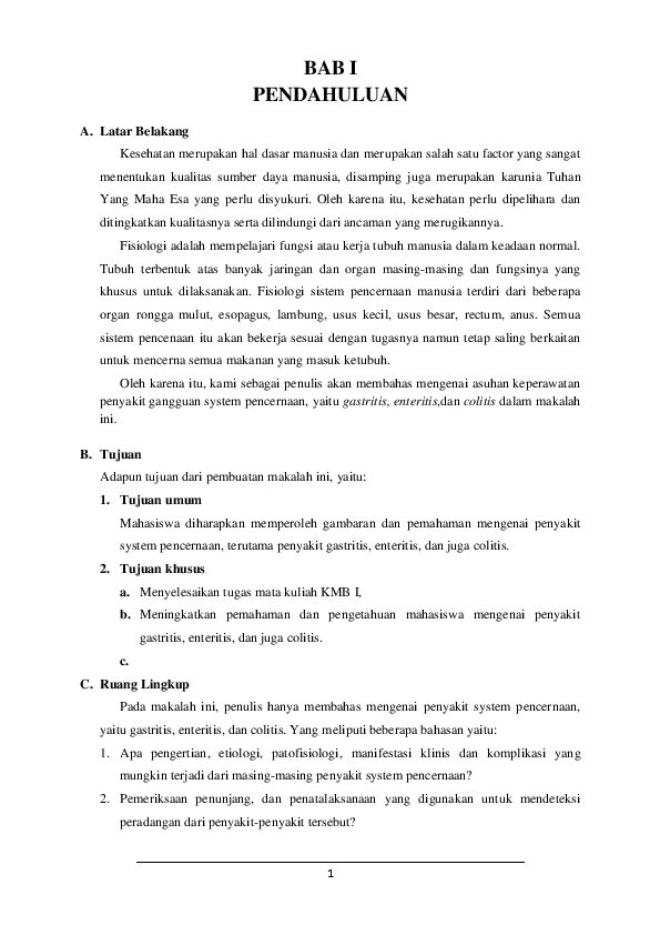 Doc Makalah Gastritis Entritis Dan Kolitis M Nurcholis Academia Edu