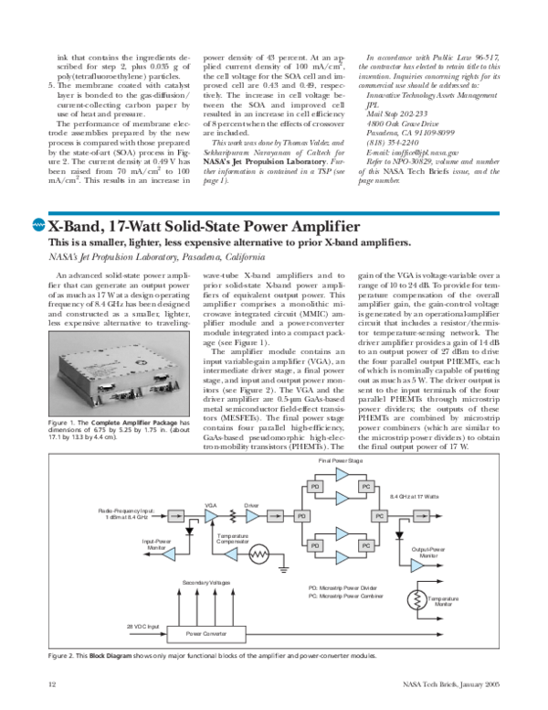 (PDF) XBand, 17Watt SolidState Power Amplifier yan chao Academia.edu