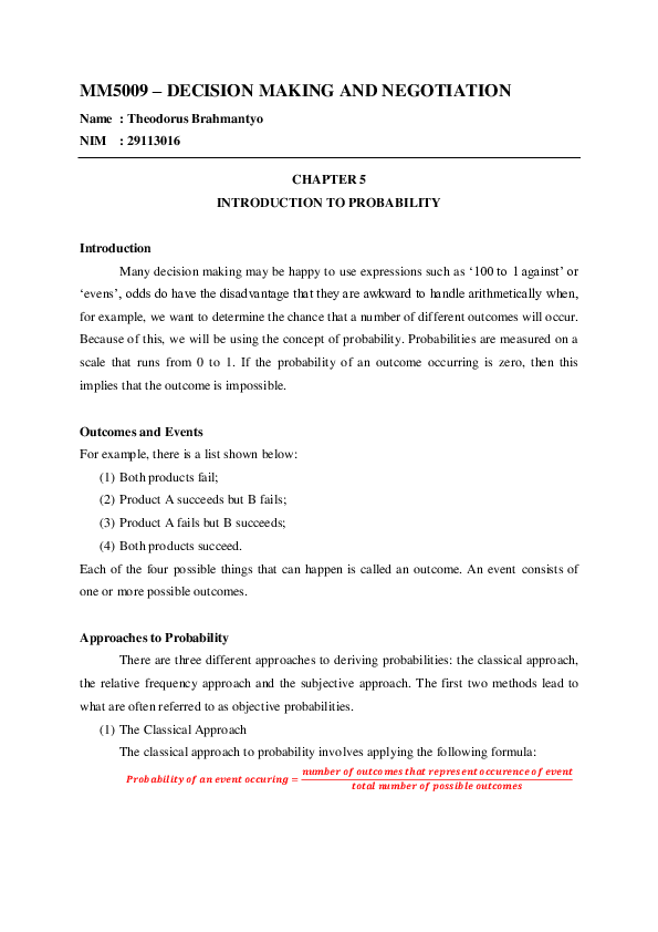 (PDF) MM5009 – DECISION MAKING AND NEGOTIATION