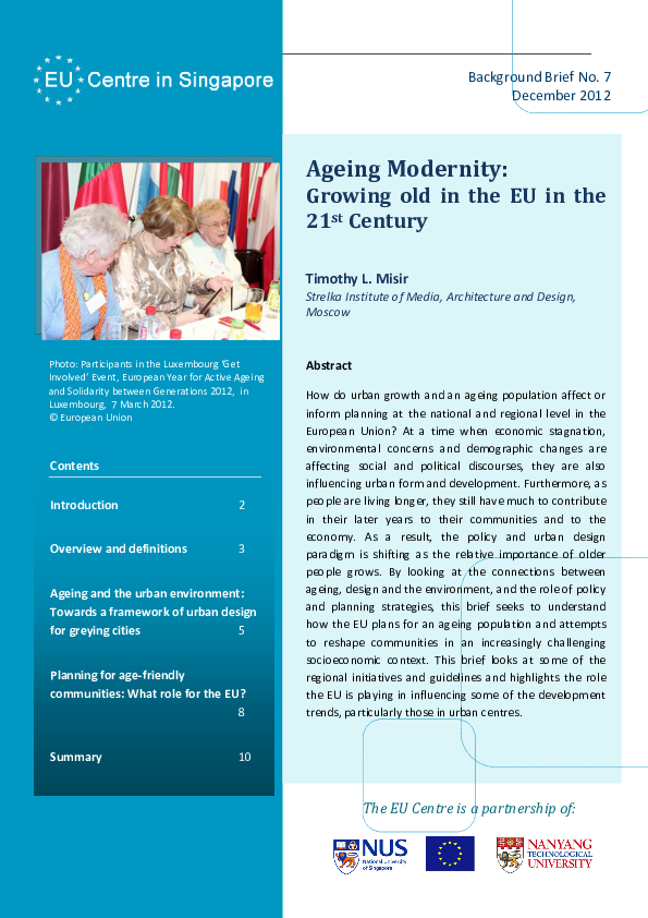 (PDF) Ageing Modernity: Growing Old in the EU in the 21st Century