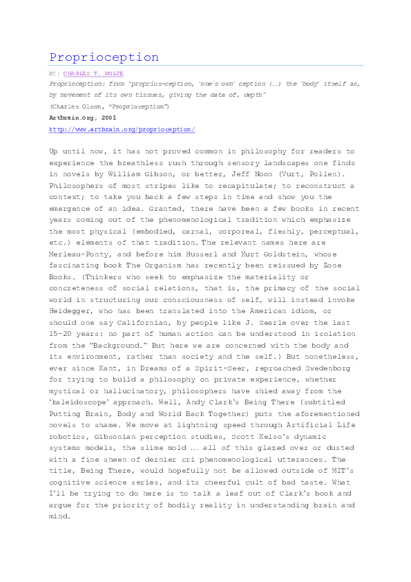 (PDF) PROPRIOCEPTION