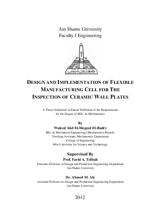 (PDF) DESIGN AND IMPLEMENTATION OF FLEXIBLE MANUFACTURING CELL FOR THE ...
