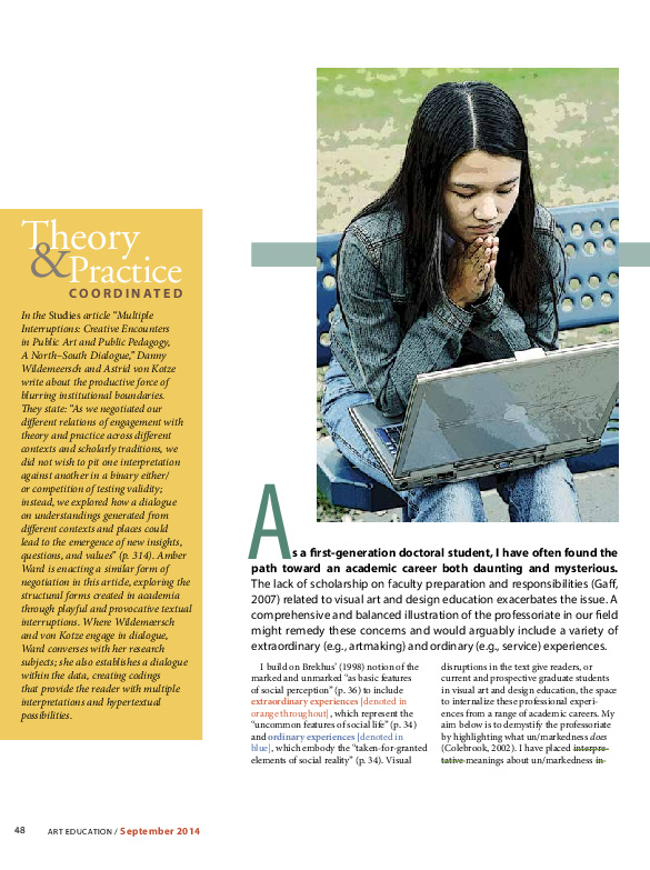 (PDF) Demystifying the Professoriate in Visual Art and Design Education