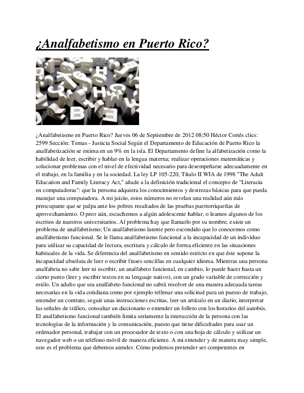El analfabetismo essay 03 image