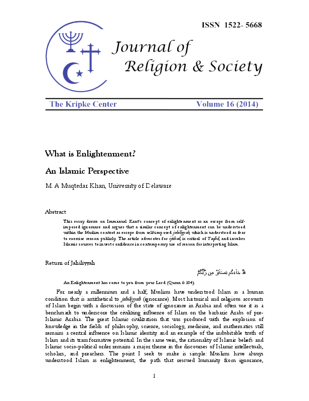 Thesis Examples For Essays Pdf Topics For Synthesis Essay also Proposal Essay Topic What Is Enlightenment An Islamic Perspective Muqtedar Khan Thesis Statement In An Essay