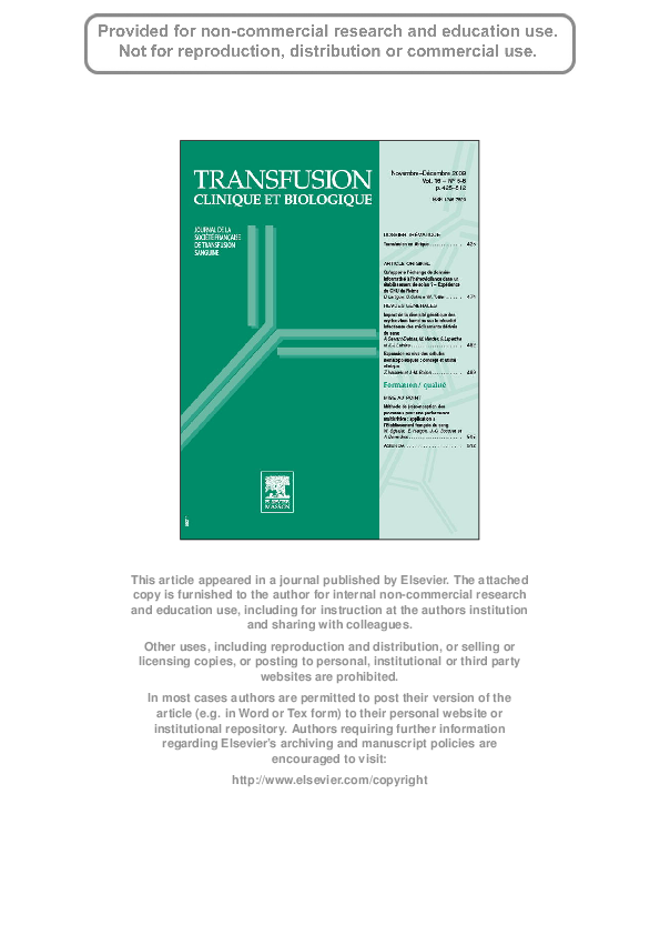 (PDF) Ex vivo expansion of hematopoietic stem cells: concept and ...
