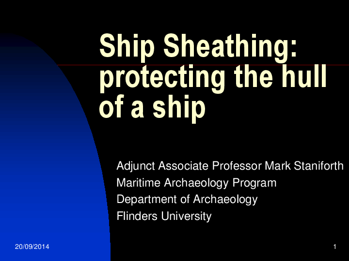 (PPT) Ship Sheathing: protecting the hull of a ship