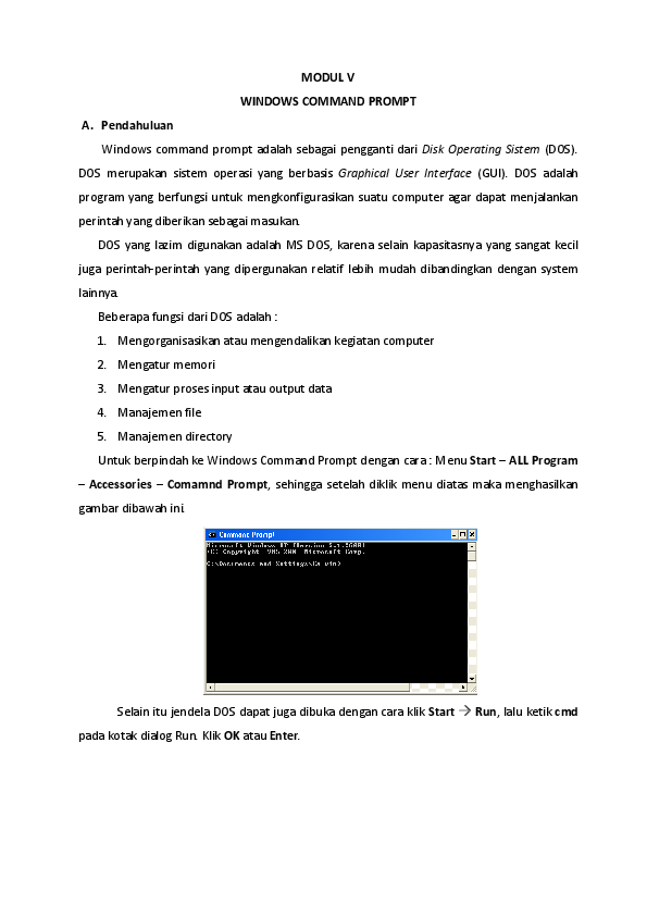 (PDF) MODUL V WINDOWS COMMAND PROMPT Gerald Samosir Academia.edu