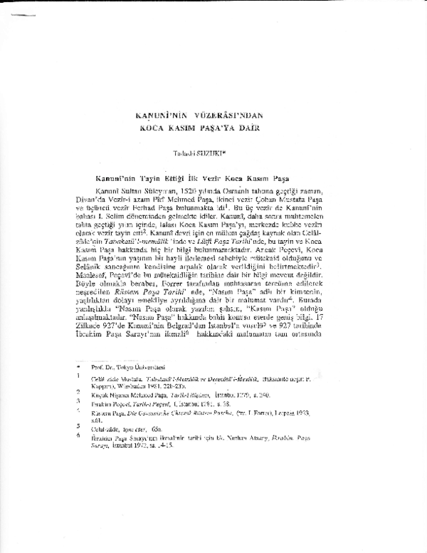 (PDF) 645 KANUNI�NIN VUZERASI�NDAN KOCA KASIM PASA�YA DAIR PROF