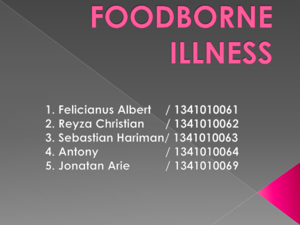 (PPT) FOODBORNE ILLNESS