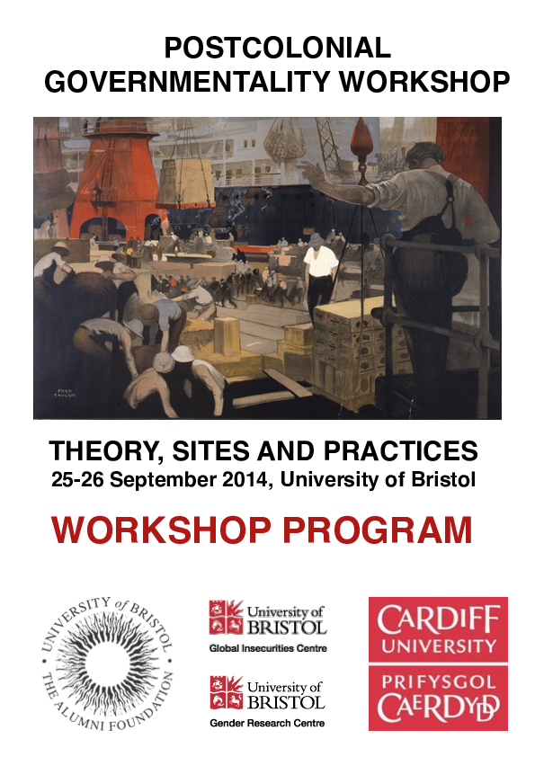  PDF Postcolonial Governmentality Workshop Programme Terri Anne Teo 