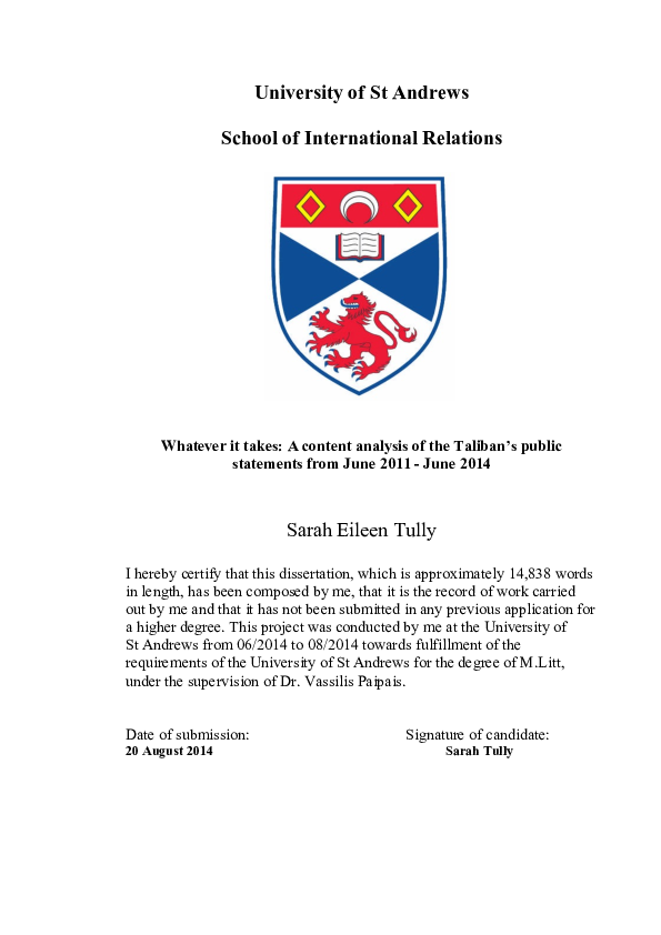 St andrews international relations modules picture