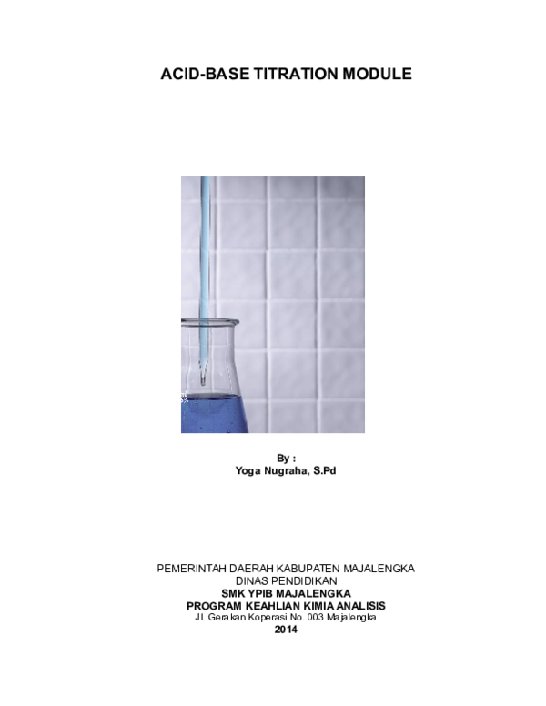 (DOC) ACIDBASE TITRATION MODULE By Yoga Nugraha, S.Pd yoga nugraha