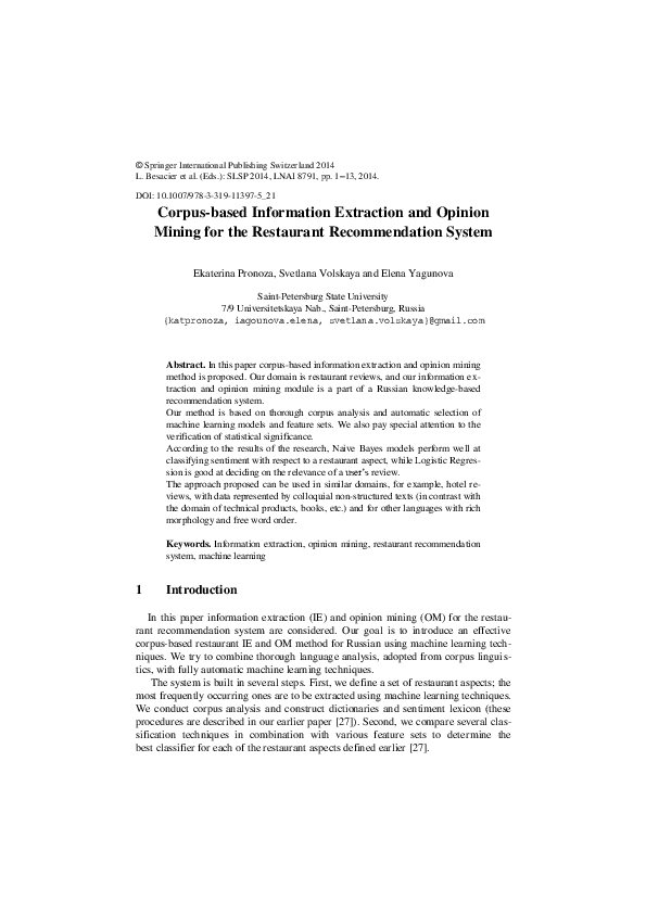 restaurant recommendation system using machine learning