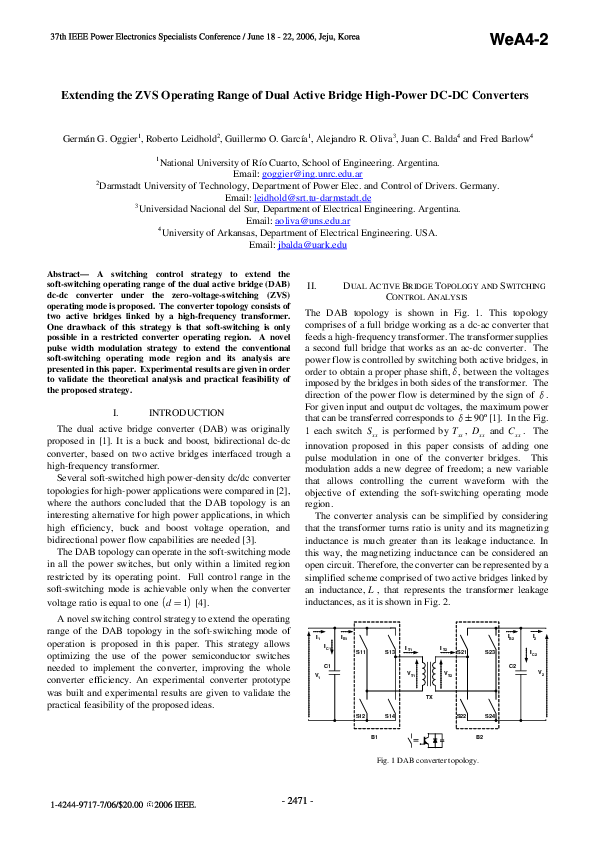 (PDF) Extending the ZVS Operating Range of Dual Active Bridge High ...