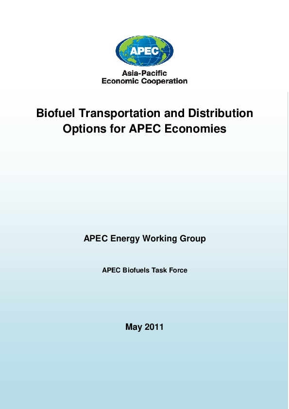 Pdf Biofuel Transportation And Distribution Options For Apec Economies Apec Energy Working Group Viktoria Kovaci Academia Edu
