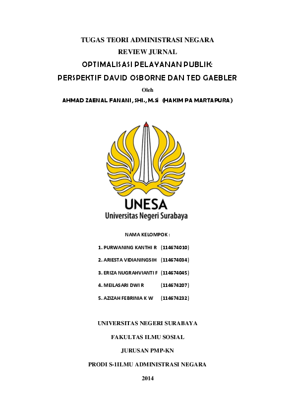 (DOC) TUGAS TEORI ADMINISTRASI NEGARA REVIEW JURNAL