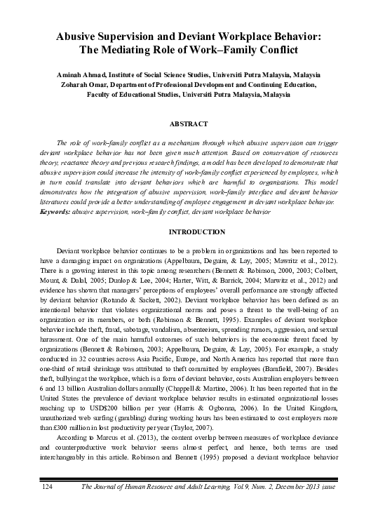 Abusive supervision model picture