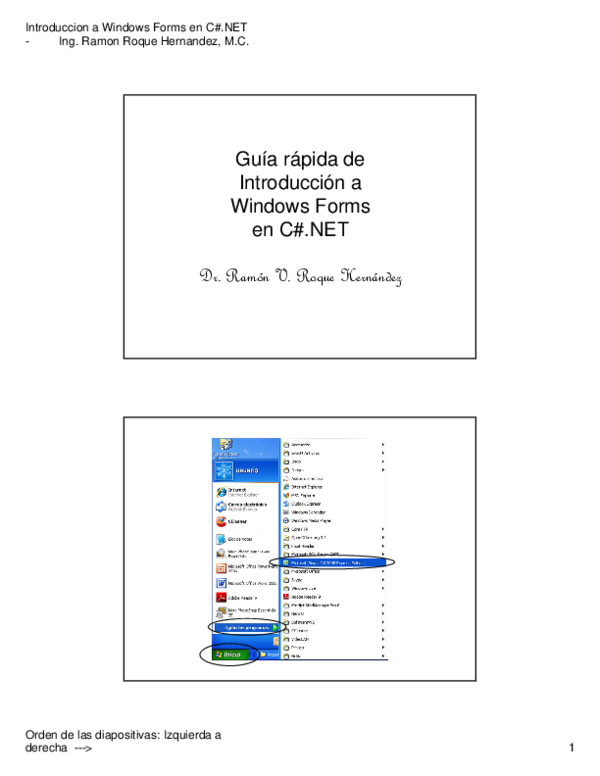(PDF) Introduccion a Windows Forms en C#.NET - Guía rápida de ...