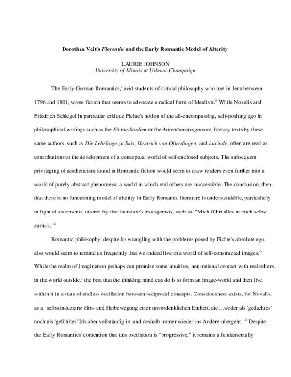 Elemente des Weiblichen in Dorothea Schlegels Florentin (German Edition)