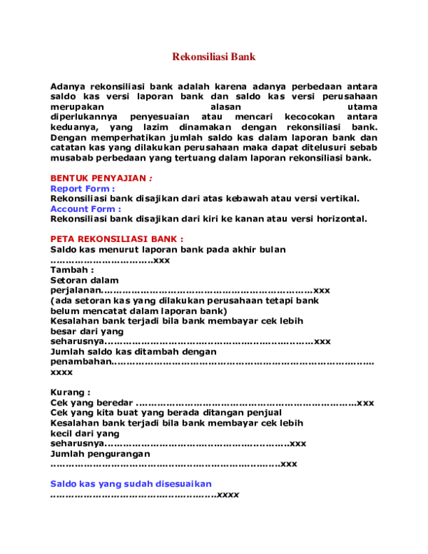 Doc Rekonsiliasi Bank Shanny Turnip Academia Edu