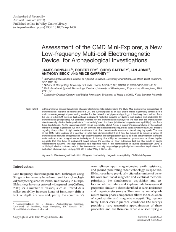 (PDF) Assessment of the CMD Mini-Explorer, a New Low-frequency Multi ...