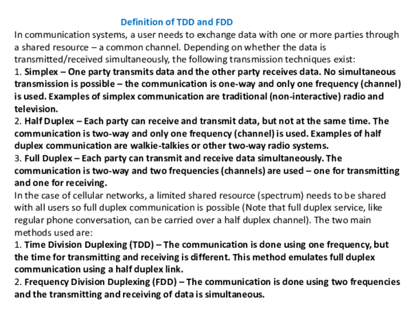 (PPT) FDD and TDD IN LTE